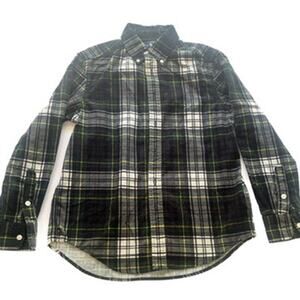 Ralph Lauren Flannel Plaid 100 Cotton Boy's Long Sleeve Button Up Sz 10-12